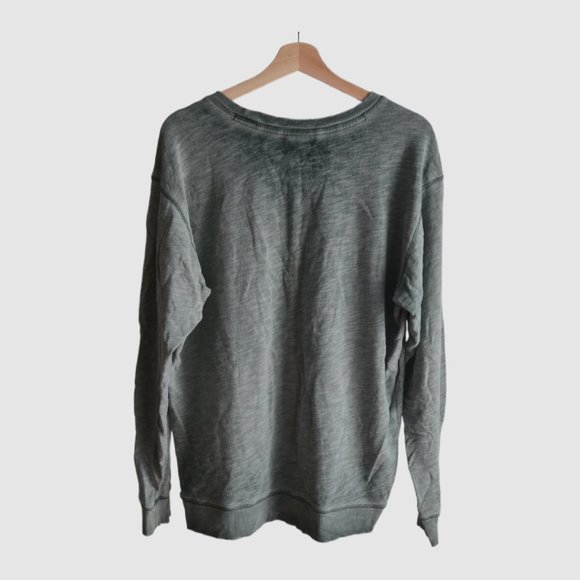 Victoria’s Secret PINK Green Crewneck Sweatshirt – Size M, Distressed - Picture 3 of 3